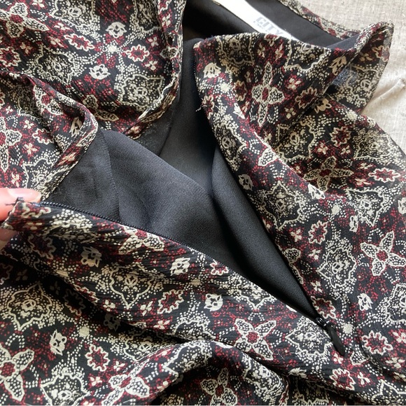 City DKNY 100% silk red and black floral mermaid maxi skirt size 10 - Picture 7 of 10